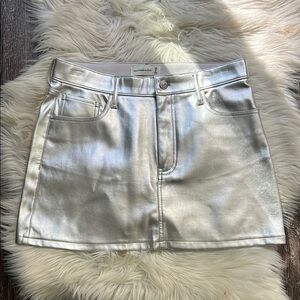 Abercrombie Silver Mini Skirt